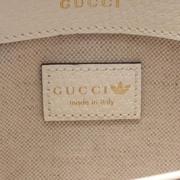 Gucci adidas Horsebit Leather Shoulder Bag White Black - Picture 3 of 4